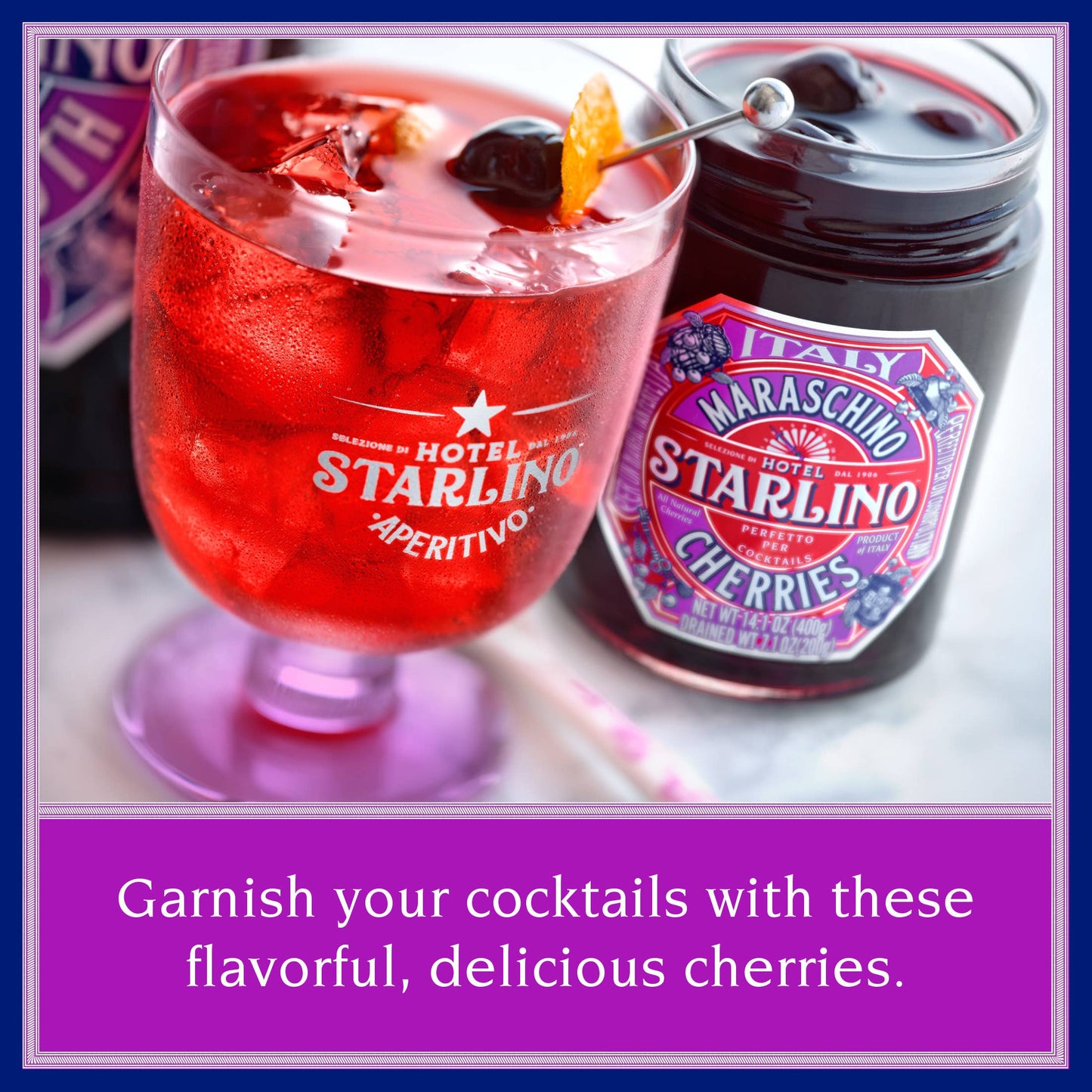 Hotel Starlino Italian Maraschino Cherries - 14oz Jar