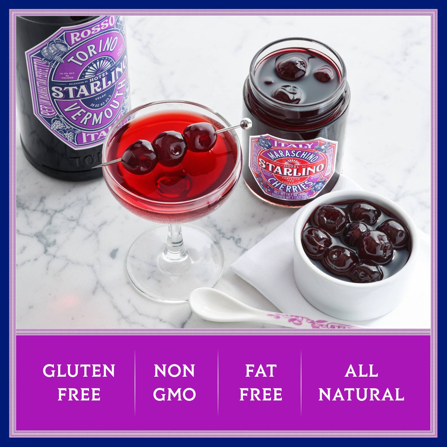 Hotel Starlino Italian Maraschino Cherries - 14oz Jar