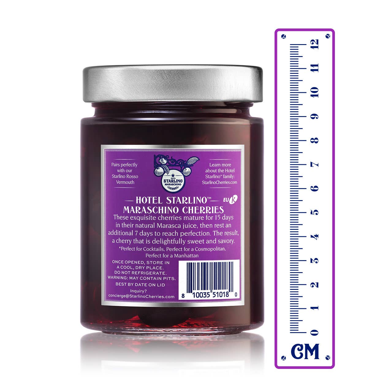 Hotel Starlino Italian Maraschino Cherries - 14oz Jar