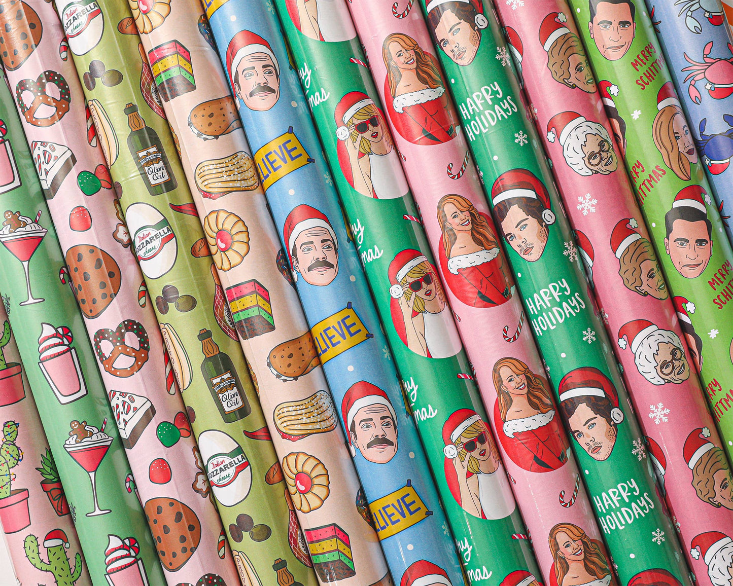 Italian Cookies & Desserts Christmas Wrapping Paper Roll